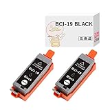 【エコッテ】 Canon (キヤノン/キャノン)用 BCI-19black 互換インクカートリッジ ブラック 2個 PIXUS ピクサス TR163 TR153 iP110 mini360 mini260 iP100