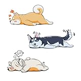 カーステッカー 車のステッカー 犬用ペットステッカー 車の傷隠しステッカー 汚れ隠しステッカー 防水仕様 かわいいステッカー ファッション壁紙 車の装飾 (3pcs 最小サイズ)