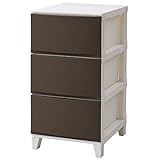 サンカ ルームス(ROOM'S) 3段 チェスト(幅34 奥行42) サンドブラウン 前面マット仕上げ RSD-S343(SBR)