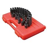 Sunex 3329 3 / 8インチドライブ標準と深いマスターインパクトソケットセット、メトリック29-piece by Sunex