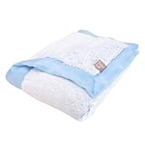 Trend Lab Peek-a-Boo Faux Fur Framed Receiving Blanket, Blue by Trend Lab