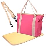 Babyhugs? Cute Design 3pcs Tote Nappy Changing Diaper Bag Set including Changing Mat - Rose Pink by 