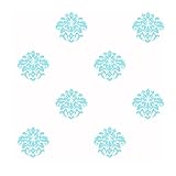 York Wallcoverings KD1719SMP Just Kids Damask Spot 8-Inch x 10-Inch Wallpaper Memo Sample, Blues [並行