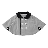 (チャックル) chuckle * ティノティノ * ブークレー 襟付き マント グレー 60-90cm P5415-00-00