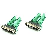 So-myshtech DB25 オス コネクタ モジュール 25ピン アダプタ 2個