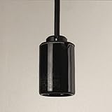 1灯用ペンダント器具　モーガルソケット　キャブタイヤコード30cm黒（白熱灯・電球形蛍光灯・ＬＥＤ電球用）PKM-0032BK