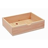 【ノーブランド品】国産ひのき 書類入れボックス A4サイズ