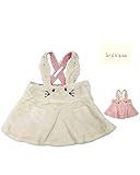 【子供服】 kids zoo (キッズズー) もこもこボアうさぎジャンパースカート 70cm～95cm W64304