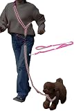 [LaLUCA GOODS] 犬 ショルダーリード 反射ライン 小型犬 中型犬 大型犬 アドバンスモア 02モデル ハンズフリー ピンク リードパーツ Mサイズ