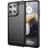 Gosento For モトローラ モト Motorola Moto G66J / G66Y / G56 5G ケース シリコン 衝撃吸収カバー 防指紋 カバー (ブラック)