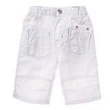 北欧デンマークの子供服ブランド　BRUBAKER カラー7分丈コットンパンツ　ホワイト 68ｃｍ