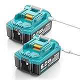 マキタ 18V BL1860B 互換バッテリー 急速充電 充電器不要 6000mAh 2個組 Type-C急速充電 マキタ互換バッテリー 18v BL1860 BL1850 BL1830 BL1840 BL1830b BL1840b BL1850b BL1860b