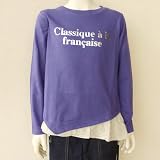 SOLBOIS(ソルボワ) レトロ天竺 アシンメトリー TEE (130-140) Tシャツ 140,14ブルーパープル