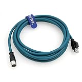 Eonvic M12 Cat6A イーサネット ケーブル 8 ピン X コード メス - RJ-45 プラグ、産業用機器および機器用 (2M)