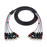 コンポーネントビデオ (YPbPr) メス-オスRCA延長ケーブル - 6フィート