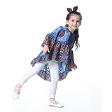 女の子のプリンセスドレス, 子供幼児キッドガールズピーコックプリントハーフランタンスリーブドレスフォーマルドレス服 by TODOYI (140, DB)