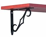 John Sterling RP-0090-7BK Colonial Style Decorative Shelf Bracket, 7-Inch, Black [並行輸入品]