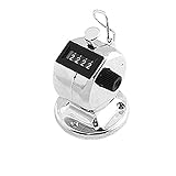 uxcell 手持ちカウンター　ハンドヘルドカウンター　手持ち式 数取器　4桁　ステンレスデスク