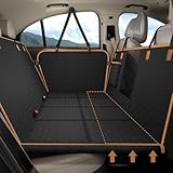 犬 車 シート ハードボトム犬用シートカバー 犬用後部座席エクステンダー ンド対応 防水 犬用カーシートカバー ハードボトム着脱可能 600D 高耐久 傷防止 滑り止め 耐久性 車 ブラック