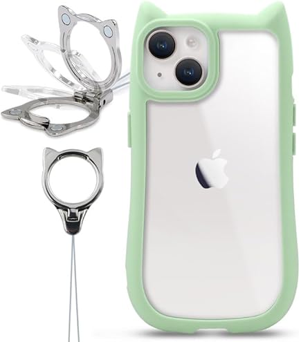 バナん　ライトグレーXS Amazon.co.jp: iPhone16e 用 ネコミミ エアクッションケース ケース