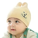 (よキーよ)Yokeeyo ニット帽 毛糸 可愛い兎の耳付き ウサギ耳 新生児帽子 ベビー用帽 赤ちゃん キッズ 帽子 男の子 女の子 男女児 秋冬 防寒 刺繍 スタイリッシュ とんがり