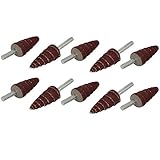 DealMux 6ミリメートルシャンク20ミリメートルDiaのテーパードヘッドエメリー布マンドレルは、研削点10個入りをマウント