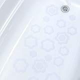 新しいホワイトフラワーBathtub Bath Tub Treads非スリップアップリケステッカーバスルームマット