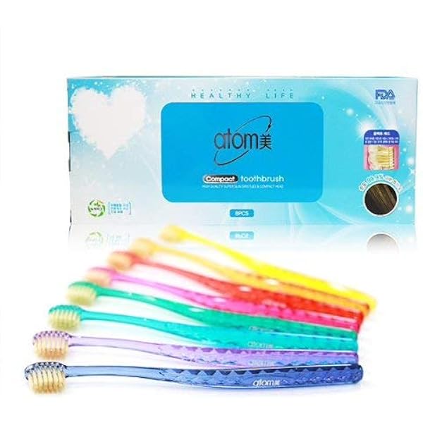 Amazon | Atomi Atomy Atom美 アトミ アトミコンパクト歯ブラシ8本