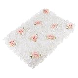 Kesoto 造花　フラワー　壁パネル花　人工花　壁パネル　結婚式　会場装飾　写真小道具　3色選べる - ホワイトピンク