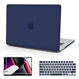 B BELK MacBook Pro 14インチケース 2025 2024 2023 2022 2021 M5 M4 M3 M2 M1 A3434 A3112 A3185 A3401 A2918 A2992 A2772 9 A24 42、プラスチックハードシェルケース+キーボードカバー+スクリーンプロテクター、パープル。