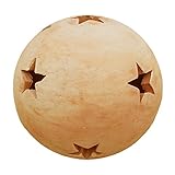 オーナメント スターボール中サイズ 星形透かし彫り オブジェ 置物 おしゃれ 白薄化粧 陶器 テラコッタ ガーデンライト用 3610M
