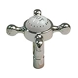 Rohl 9.01456H-APC Perrin & Rowe 3/4 Crosstop Handle Only with Hot Indicator White Porcelain Polished