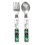 Baby Fanatic Fork and Spoon Set, New York Yankees by Baby Fanatic [並行輸入品]
