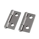 URBEST ® 2個グレーメタル1「キャビネット引き出し用小型突合せヒンジ