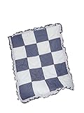 Baby Doll Bedding Gingham/Eyelet Patchwork Crib Comforter, Navy by BabyDoll Bedding