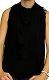Adult Bandana Bib/Clothing Protector - Long Length Feeding Bib (Plain Black) by BibblePlus Dignity B