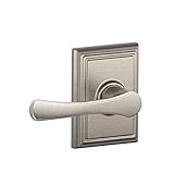Schlage F10 VLA 619 ADD 16-080 10-027 134 N N SL Addison Collection Avila Hall and Closet Lever, Sat