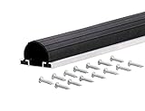 M-D Building Products 87643 9-Feet Universal Aluminum and Rubber Garage Door Bottom, Black M-D Build