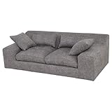 ソファ ソファー ローソファー 2人掛け クッション 4個付き グレー