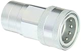 Dixon Valve 6AGF6-PV Steel Poppet Style Agricultural Interchange Ball Valve Hydraulic Fitting, Socke