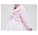 WIN 子供ケープ 子供ドレス ポンチョ ボレロ ファー ボレロ ポンチョ カーディガン ケープ　フォーマル　ガールズ　キッズ　子供 結婚式 七五三 発表会 披露宴 パーティ (M（4-7歳）, ピン