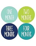 Months in Motion 1053 Monthly Baby Stickers Baby Boy Month 1-12 Milestone Sticker [並行輸入品]