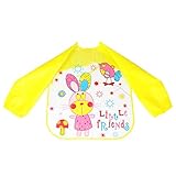 Tovadoo ベビー 食事用エプロン 長袖　キャラクター柄 EVA製　防水　水洗い簡単　出産祝い　プレゼント 八色入　40cm*41cm