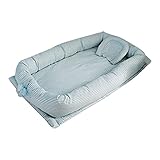 Burning Go 寝ござ付き ベビーベッド 添い寝ベッド ベッドインベッド ベッドガード 枕付き おむつ換え 持ち運びに便利 通気性 赤ちゃん 洗濯可