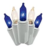 Brite Star 150 Count 8-Function Chasing Light Set, White Wire, Blue/Clear [並行輸入品]