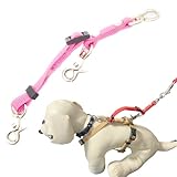 ダブルリード ダブルナスカン 中型犬用 小型犬用 ジョイント 外れ 防止 外れ防止 犬 犬リード TOPWAN 日本製 国産 (ピンク)