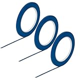 マスキングテープ 高耐熱塗装マスキングテープ (曲線用) 車両塗装養生テープ ビニール基材 ブルー (4mm 3卷)