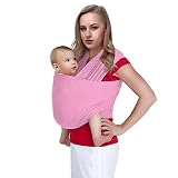 Yuda Baby Sling Wrap Stretchy Wrap Carrier (Warm Pink) by YUDA