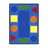 Joy Carpets Kid Essentials Early Childhood Sitting Shapes Rug Multicolored 7'8 x 10'9 [並行輸入品]