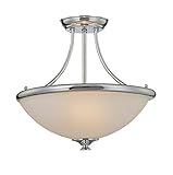 Millennium照明7103 3ライトsemi-flush天井器具、 7103-CH 1